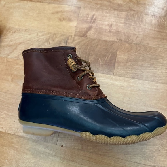 Women’s Blue and Brown Duck Boots - Picture 2 of 4